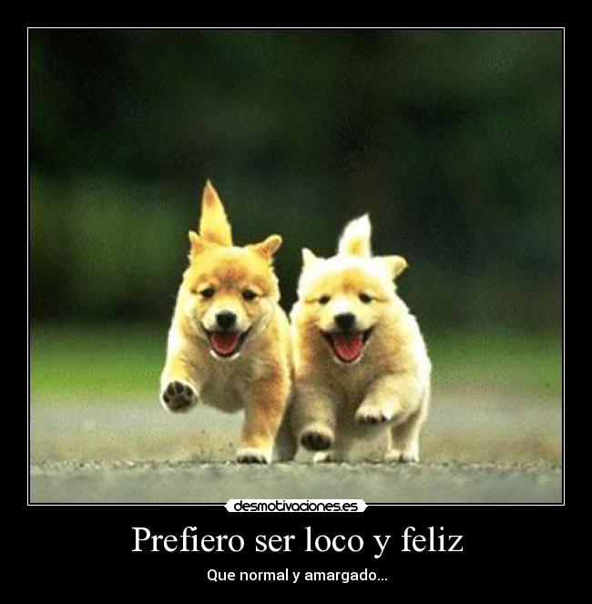 Prefiero ser loco y feliz - Que normal y amargado...
