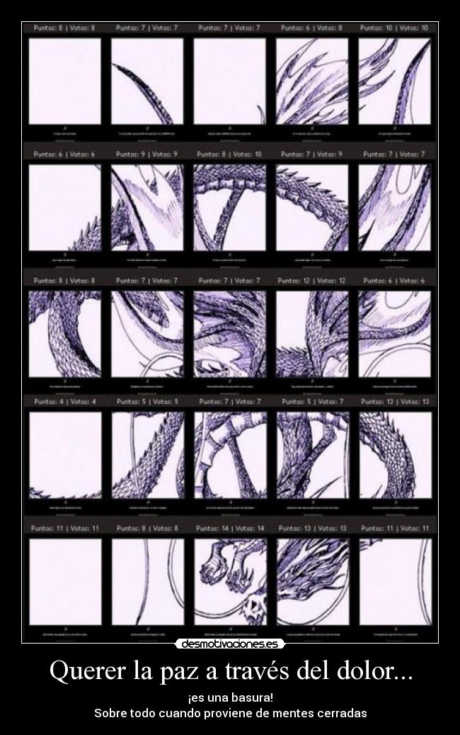 carteles dolor 180 con vuestras guerras jamas alcanzara paz desmotivaciones