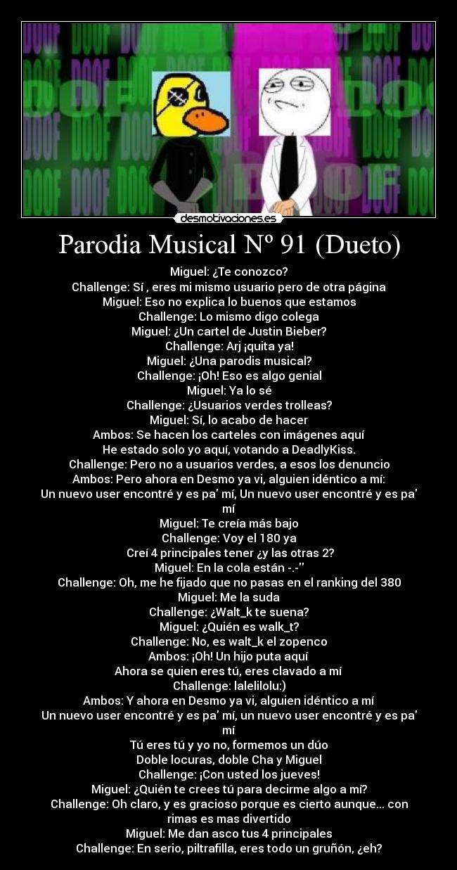 Parodia Musical Nº 91 (Dueto) -