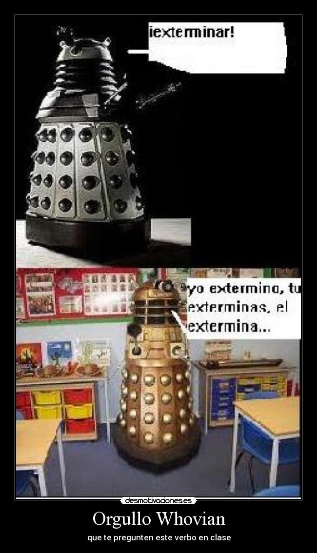 Orgullo Whovian - que te pregunten este verbo en clase