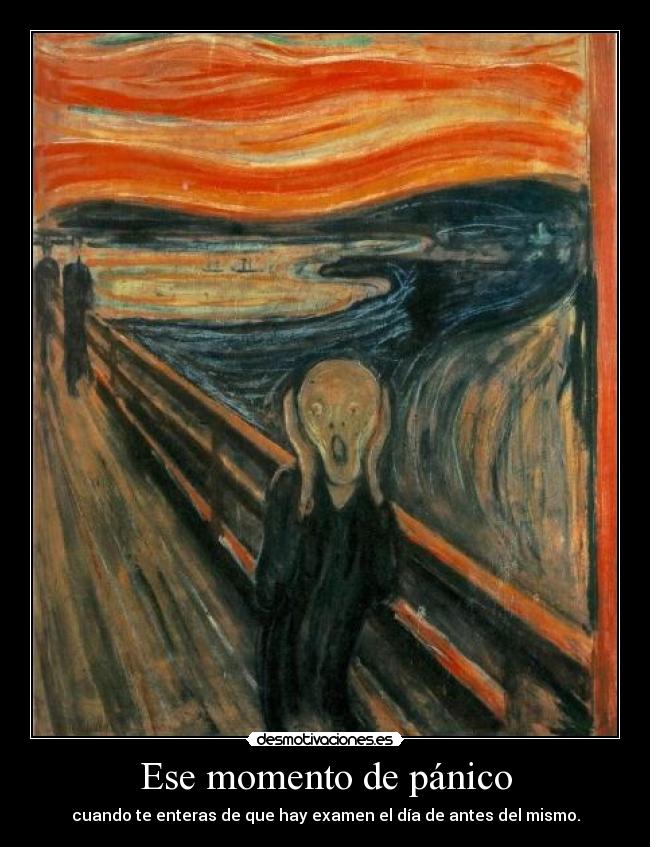 Ese momento de pánico -