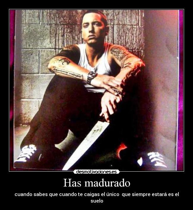 carteles eminem marshall bruce mathers slim shady relapse suelo madurar desmotivaciones