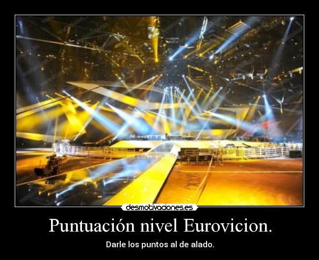 Puntuación nivel Eurovicion. -