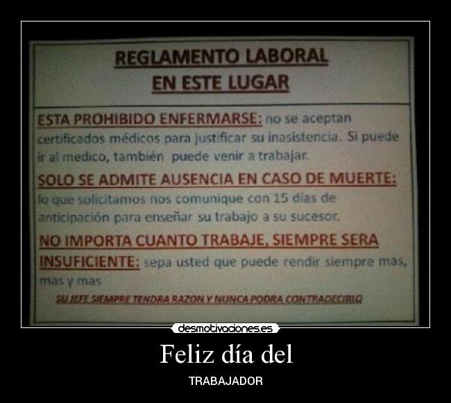 Feliz día del - TRABAJADOR