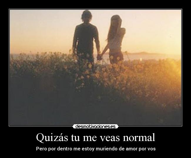 Quizás tu me veas normal -