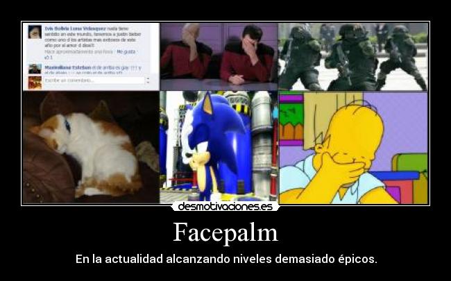 Facepalm - En la actualidad alcanzando niveles demasiado épicos.