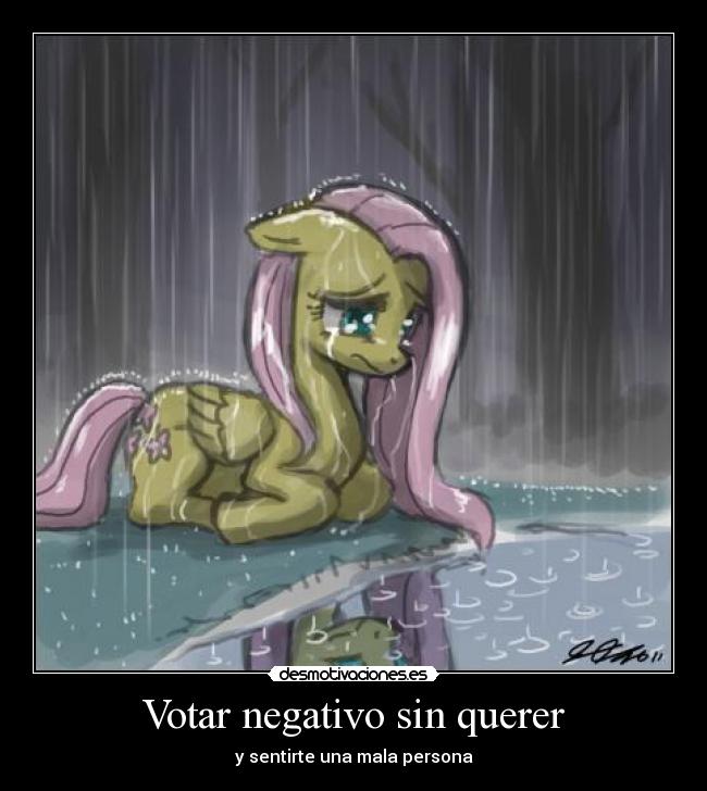 Votar negativo sin querer - y sentirte una mala persona