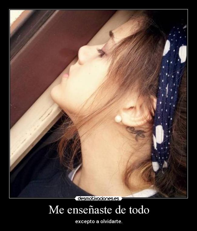 Me enseñaste de todo -