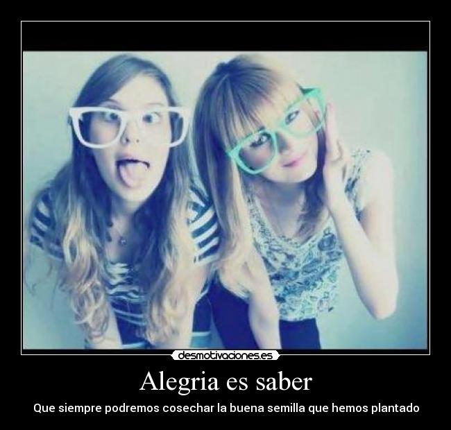 Alegria es saber -