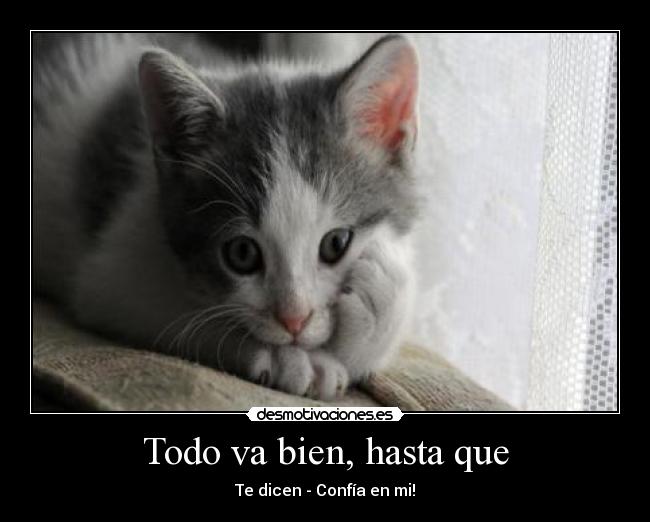 Todo va bien, hasta que -