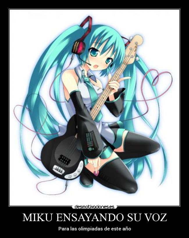 MIKU ENSAYANDO SU VOZ - Para las olimpiadas de este año