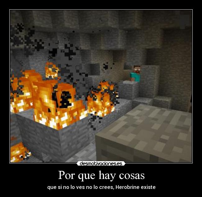 carteles minecraft herobrine desmotivaciones