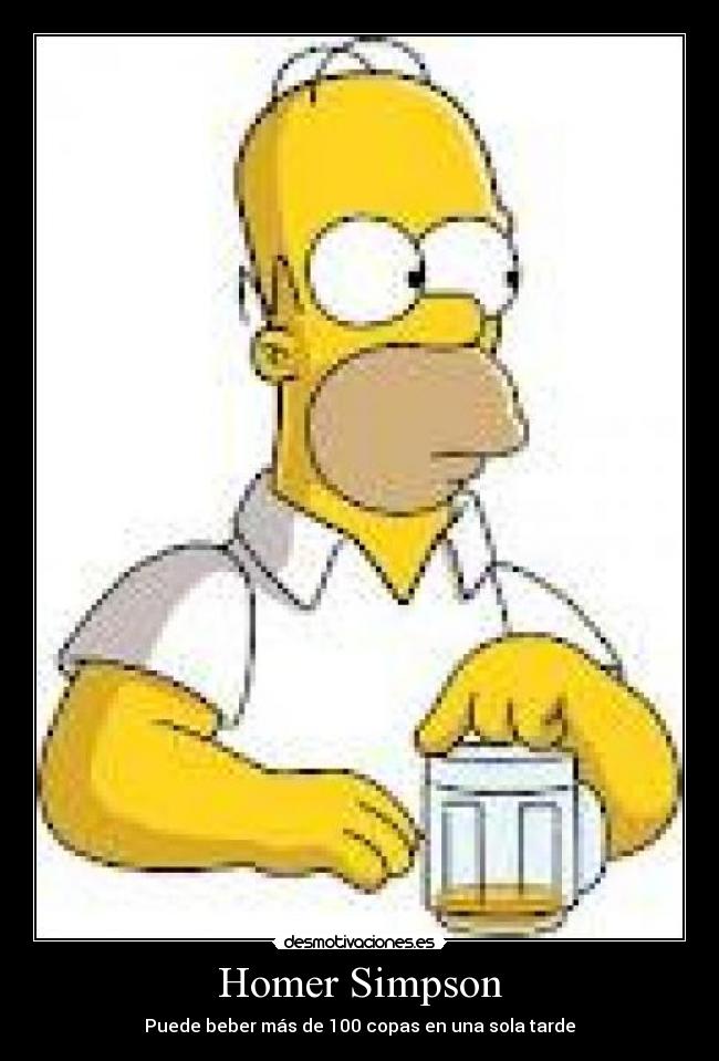 Homer Simpson - Puede beber más de 100 copas en una sola tarde