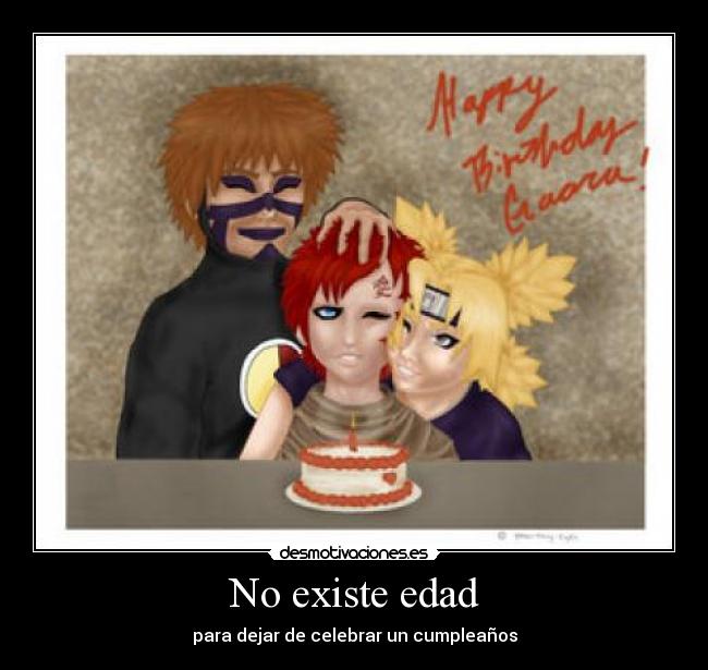 carteles clanotao otakushinigami dedicado cumple sumer18 gaara desmotivaciones