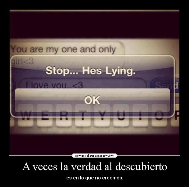 A veces la verdad al descubierto -