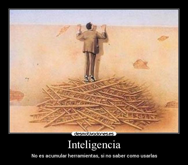 Inteligencia - No es acumular herramientas, si no saber como usarlas