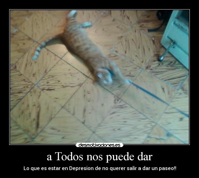 a Todos nos puede dar - Lo que es estar en Depresion de no querer salir a dar un paseo!!