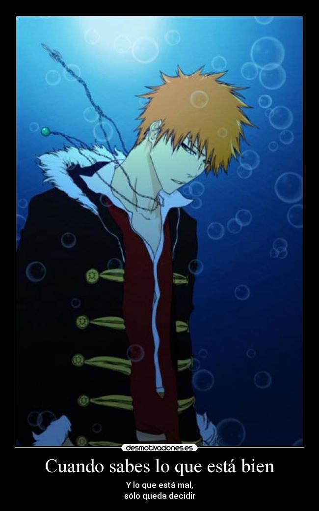 carteles bleach bien mal decidir desmotivaciones