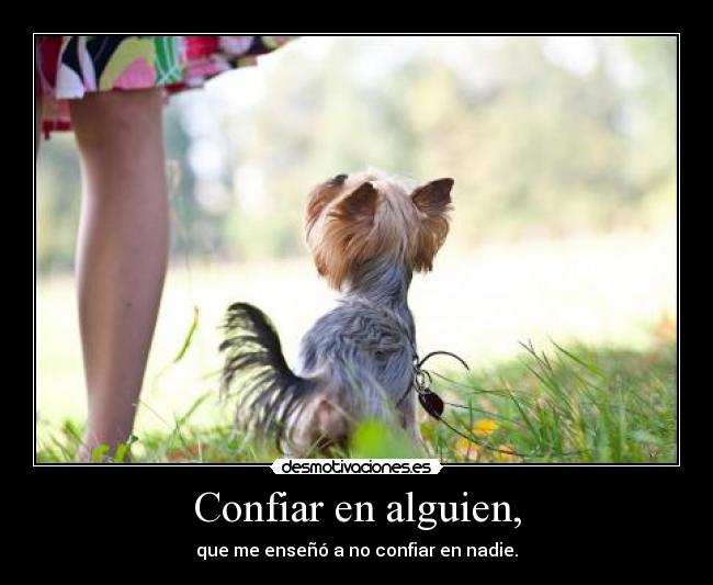 Confiar en alguien, - 