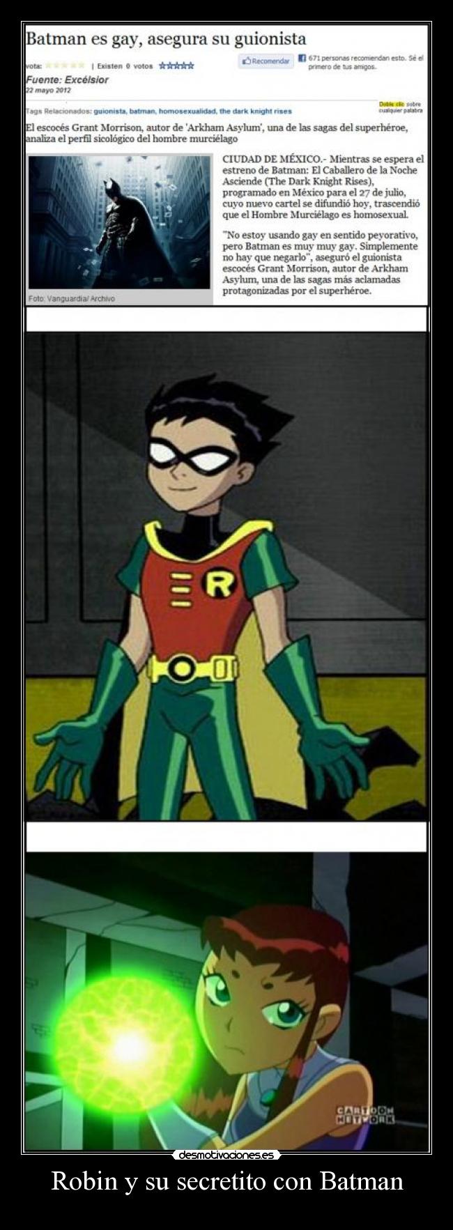 Robin y su secretito con Batman -