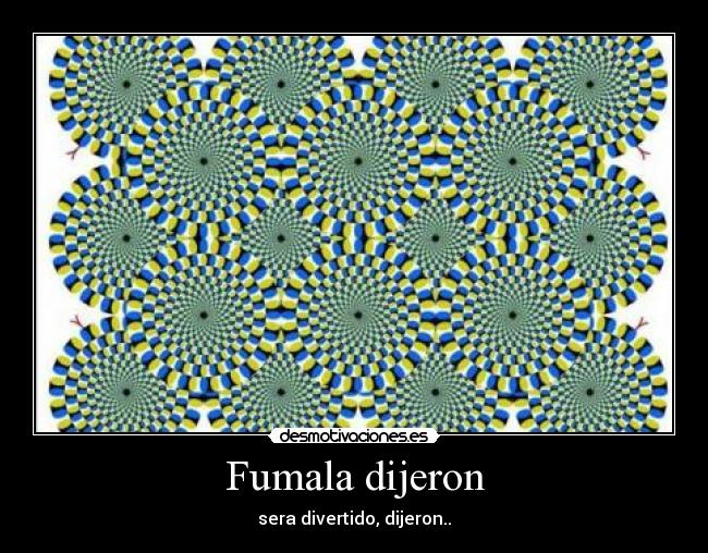 Fumala dijeron - sera divertido, dijeron..