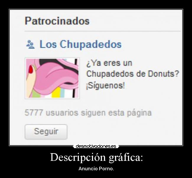 Descripción gráfica: - Anuncio Porno.