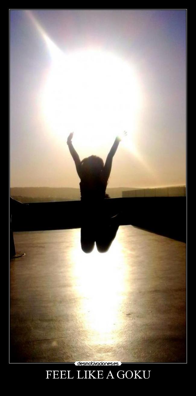 carteles feel like goku desmotivaciones