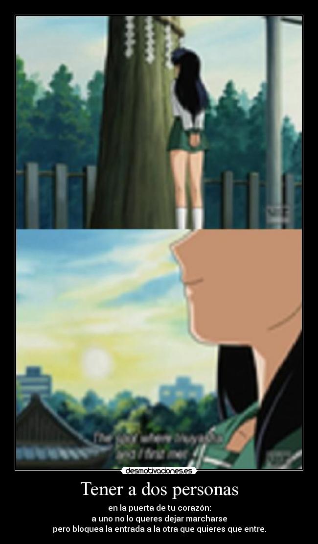 Tener a dos personas -