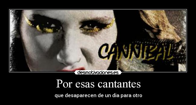 Por esas cantantes - que desaparecen de un dia para otro