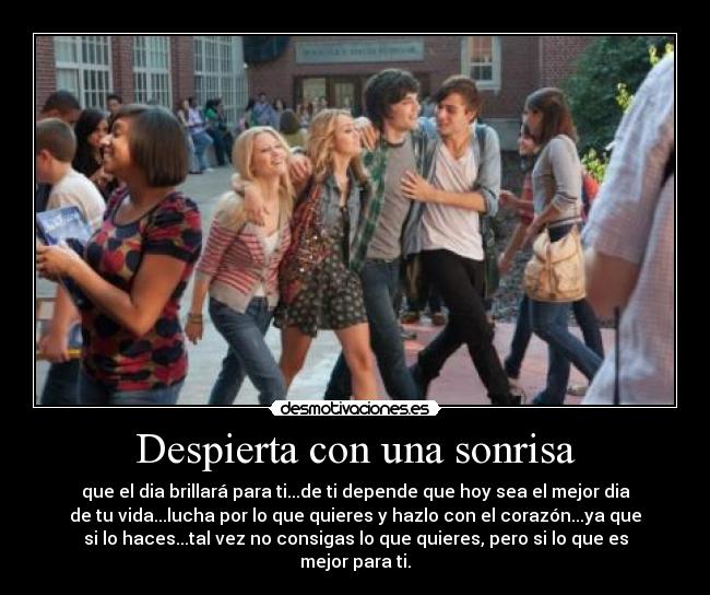 Despierta con una sonrisa -