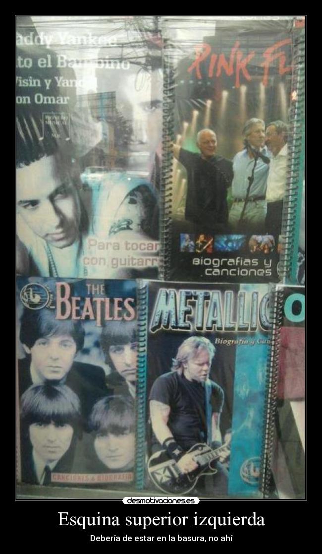 Esquina superior izquierda - Debería de estar en la basura, no ahí