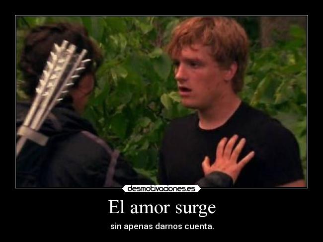 El amor surge - sin apenas darnos cuenta.