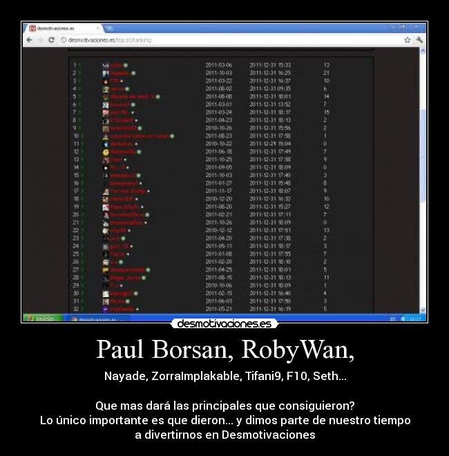 Paul Borsan, RobyWan, -