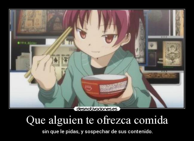 carteles comida anime manga madoka nigatsu harukaze intruders 1kd desmotivaciones