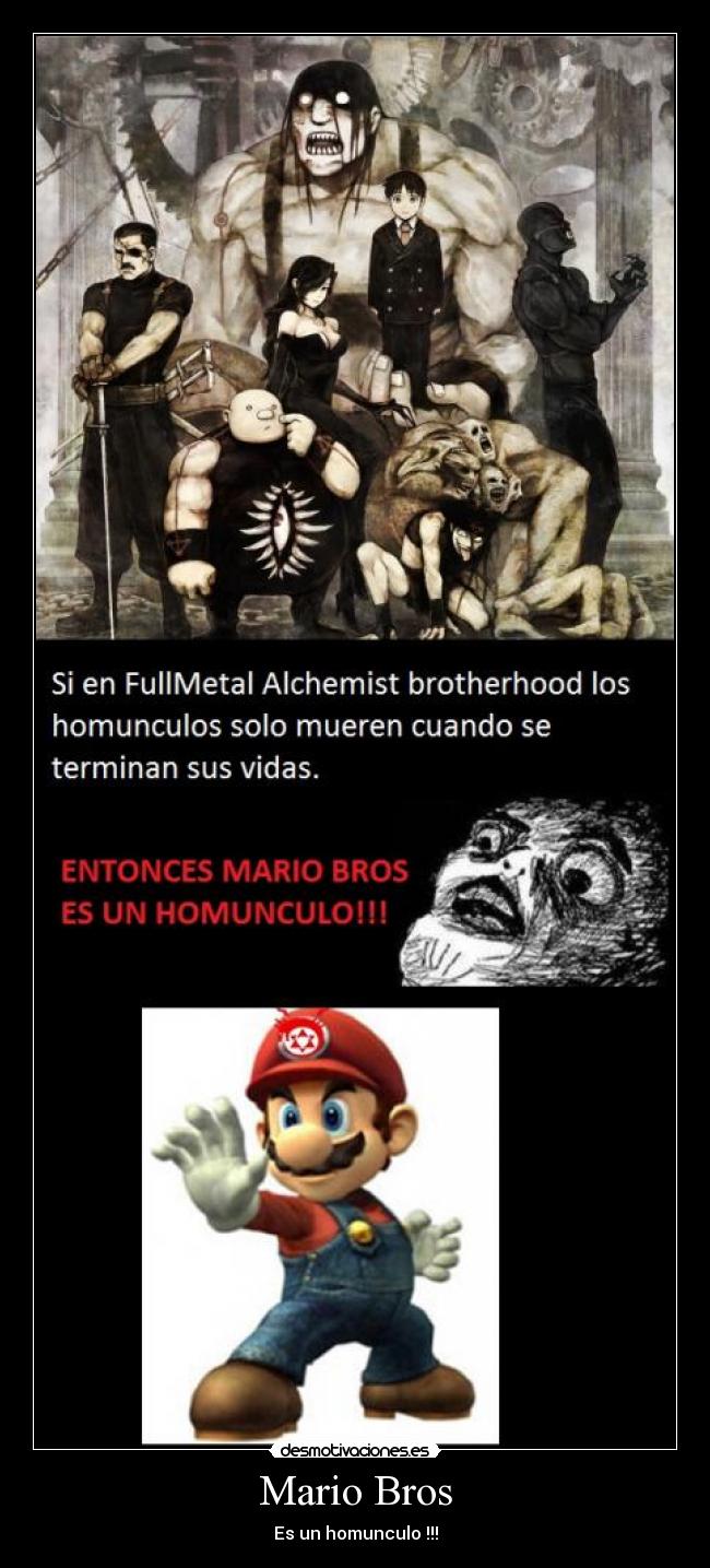 Mario Bros - Es un homunculo !!!