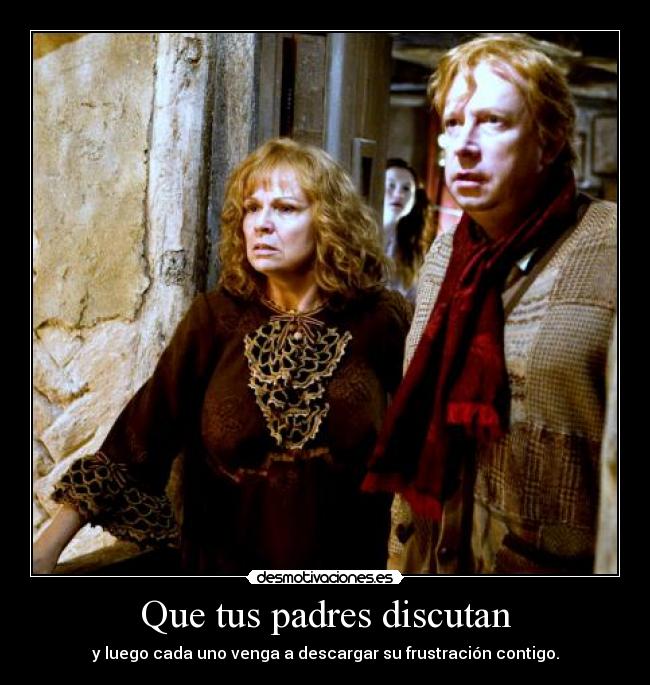 carteles padres molly arthur weasley harry potter desmotivaciones