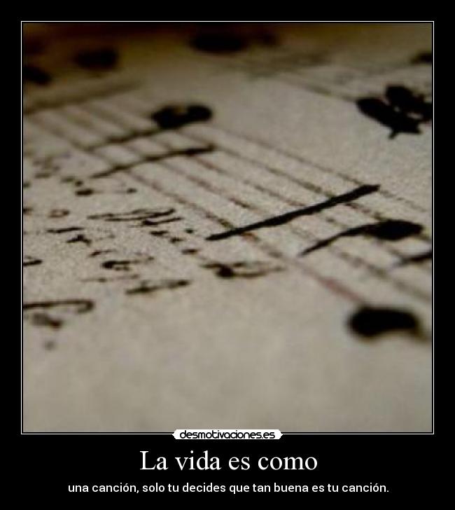 La vida es como - 