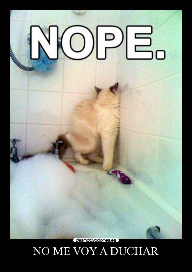 NO ME VOY A DUCHAR -