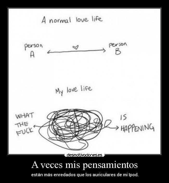 A veces mis pensamientos -