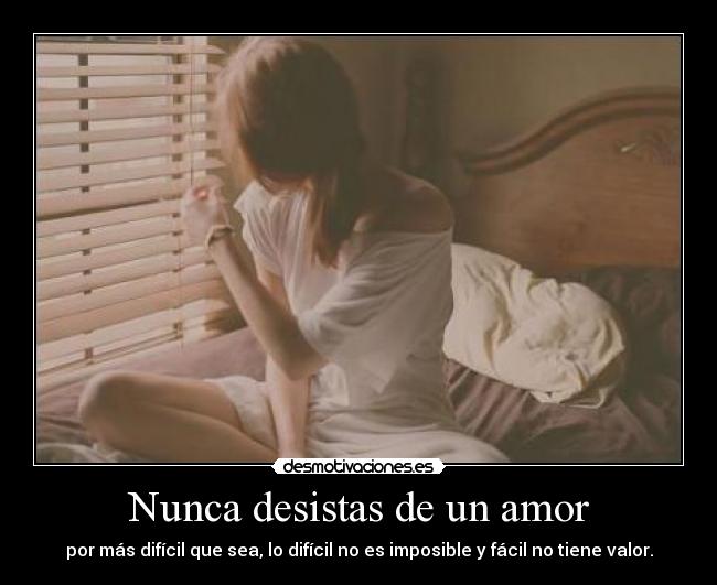 Nunca desistas de un amor -