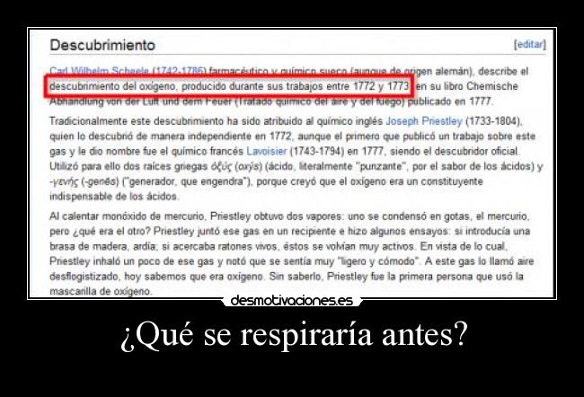 ¿Qué se respiraría antes? -