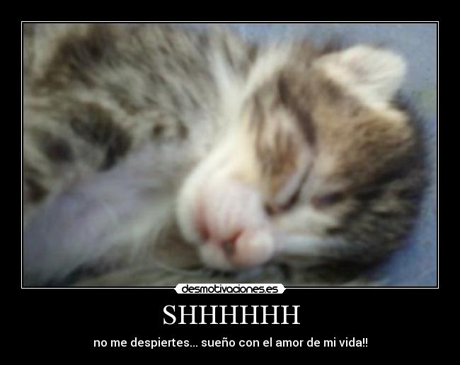 SHHHHHH - no me despiertes... sueño con el amor de mi vida!!