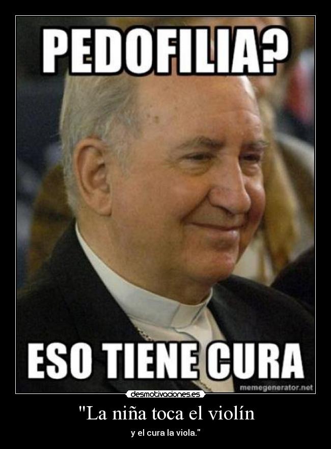 La niña toca el violín - y el cura la viola.