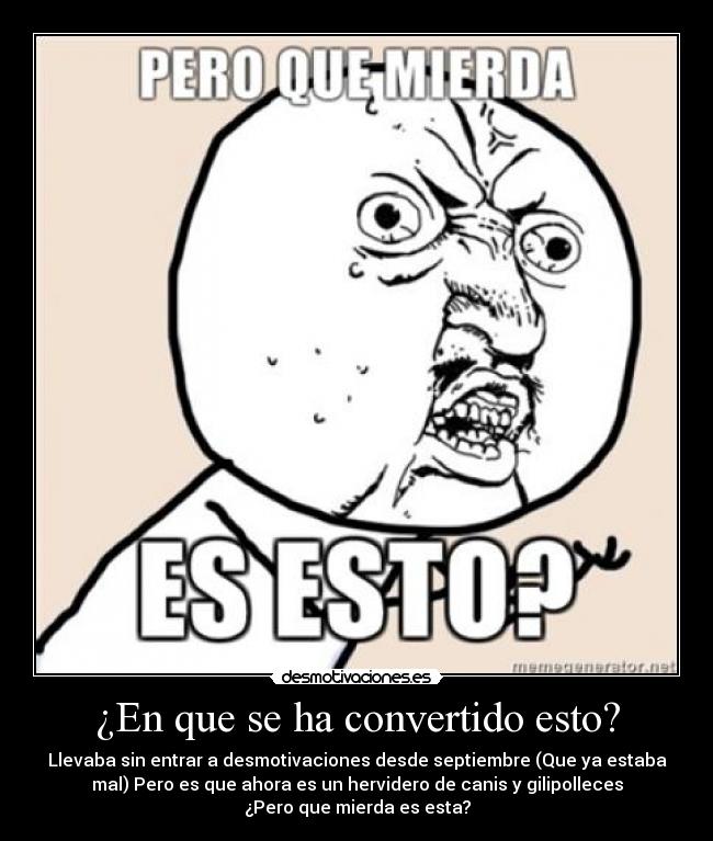 ¿En que se ha convertido esto? -