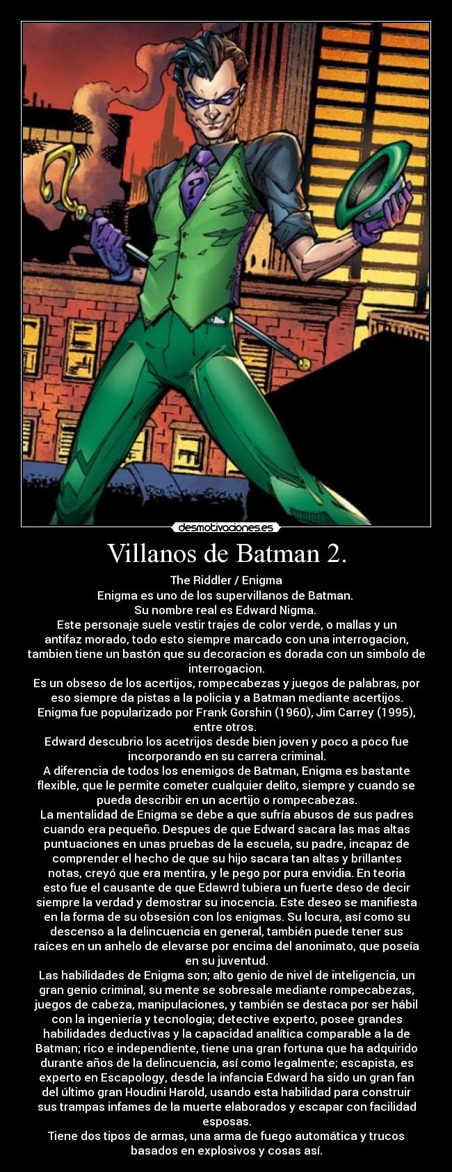 Villanos de Batman 2. - 