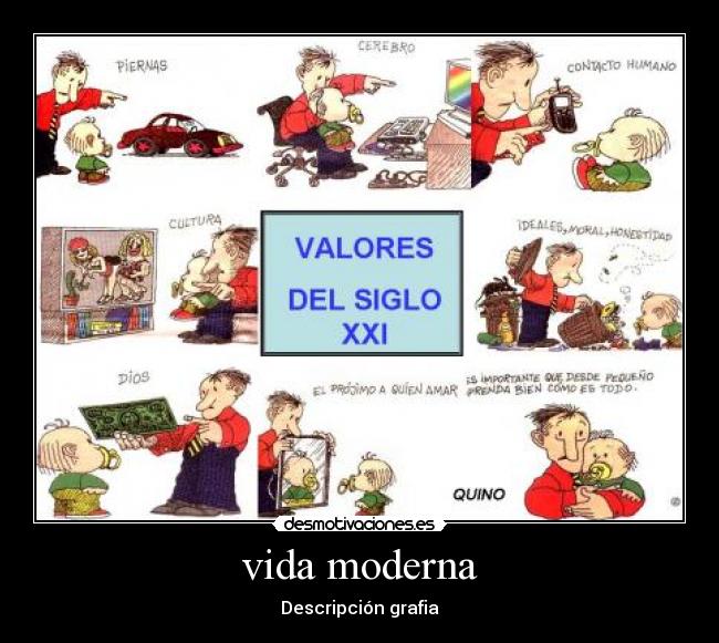 vida moderna - Descripción grafia
