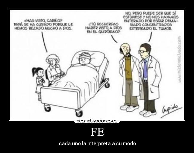 FE - cada uno la interpreta a su modo