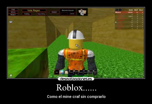 Roblox...... - Como el mine craf sin comprarlo
