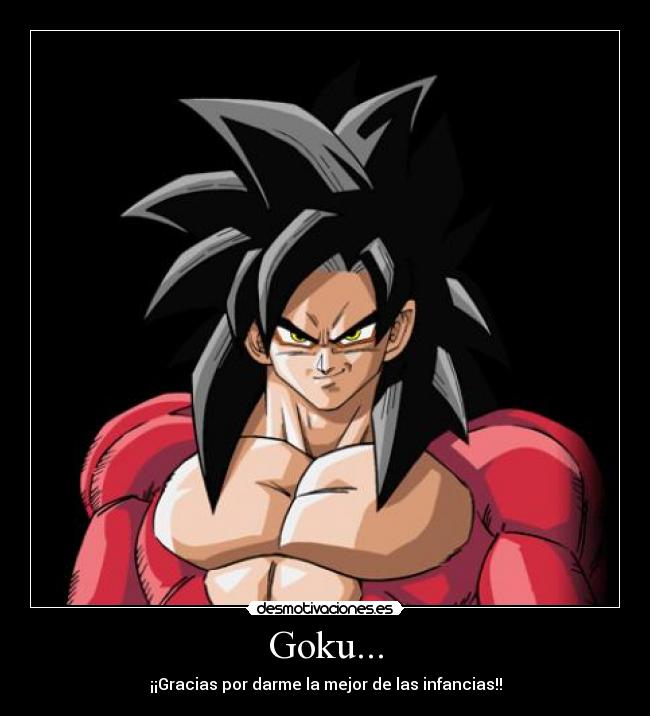 carteles goku ssj4 gracias desmotivaciones