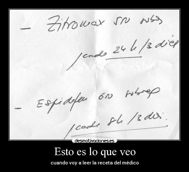 Esto es lo que veo -